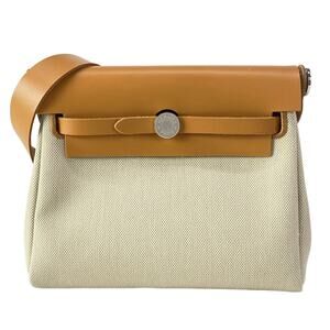 Hermès Yale Bag Zip 20 Shoulder Bag Beige Natural Sable Toile Military Vache